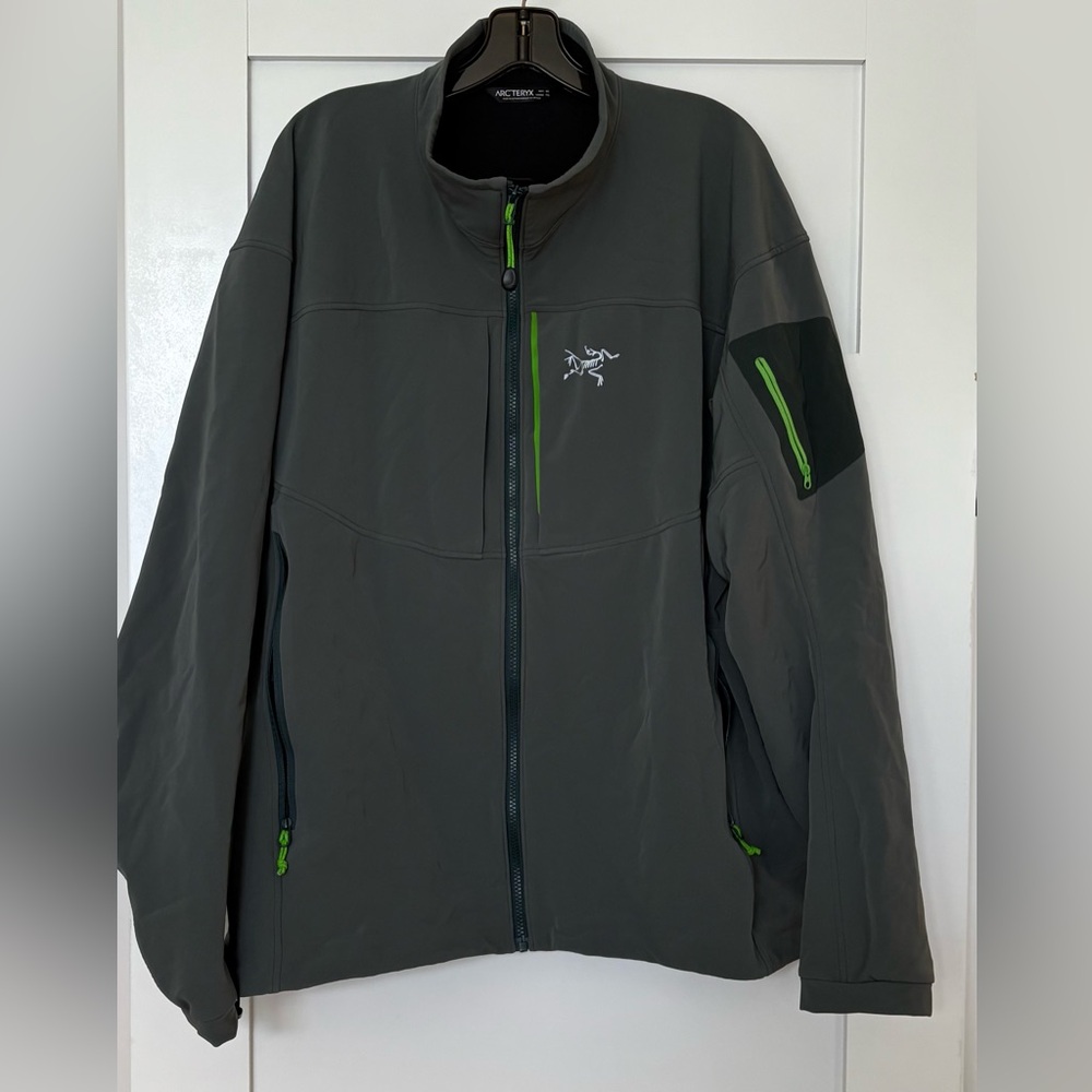 2XL ARC'TERYX Gamma MX Jacket Lightweight Mens Full Zip High Neck Moss Green XX